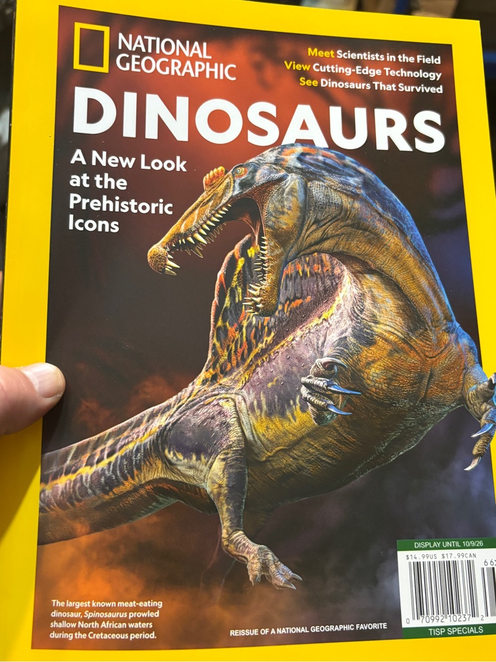 National Geographic Dinosaurs Magazine - Yellow Cover new
